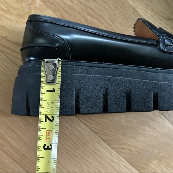 J/Slides black lug sole loafers Size 8.5 - Picture 9 of 11